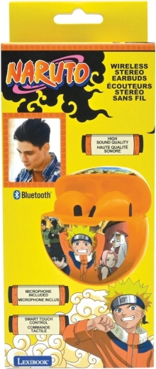 Bezprzewodowe słuchawki douszne Bluetooth Lexibook Naruto z mikrofonem