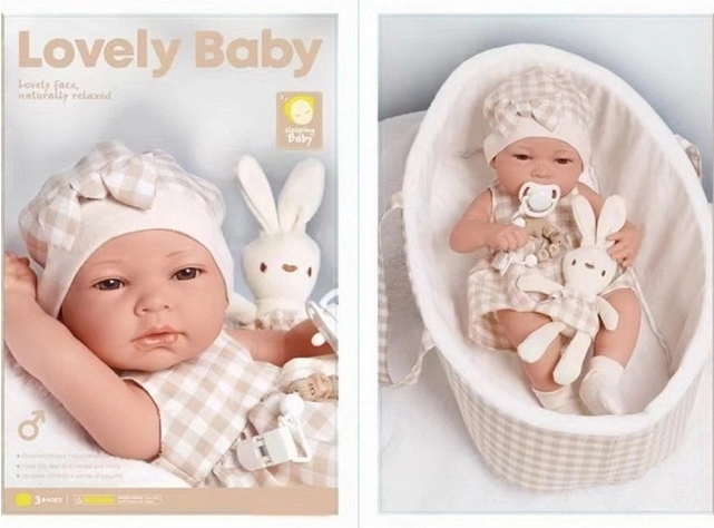 Lalka niemowlę 38 cm z nosidełkiem