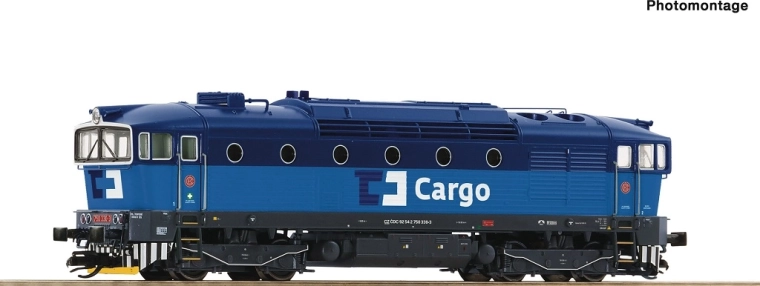 Roco lokomotywa spalinowa ČD Cargo serii 750 330-3 TT cyfrowa z dźwiękiem