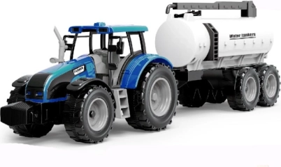 Traktor na sprężynę z przyczepą