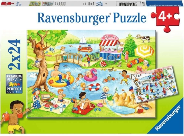 Ravensburger puzzle Zabawa nad stawem 2×24 elementy