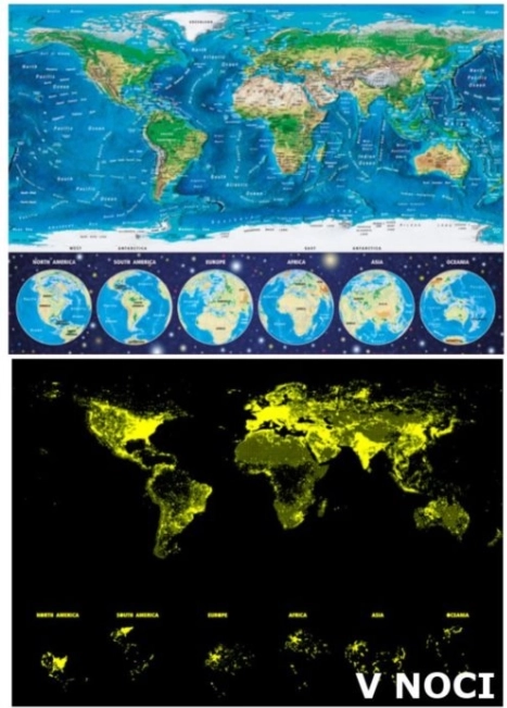 Świecące puzzle Mapa świata 1000 elementów EDUCA
