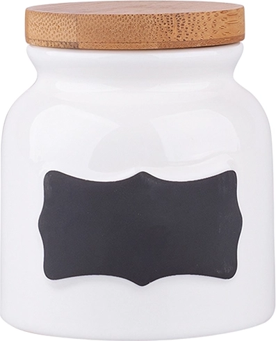 Porcelanowy pojemnik Regular 200 ml z bambusową pokrywką