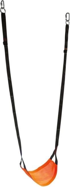 Wisząca huśtawka dziecięca Bino – przewiewna tekstylna, pomarańczowa