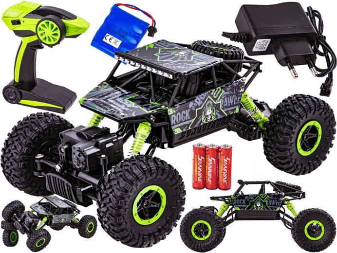 RC auto rock crawler 2,4 GHz 1:18 zielone