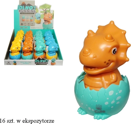 Dinozaur w jajku dla małych dzieci z napędem