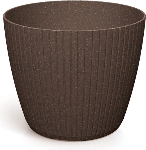 Doniczka Lamia Eco Wood 19,8 cm – kolor kawowy