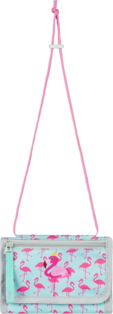 Portfel na szyję z motywem flamingów