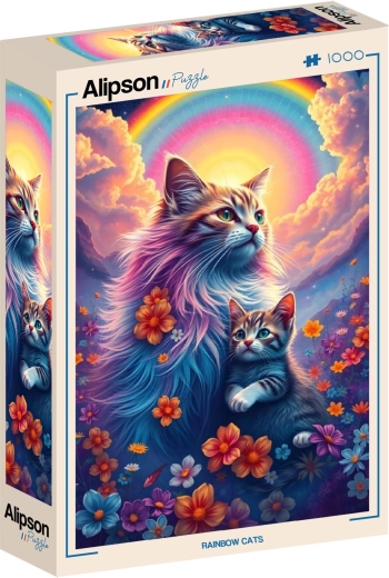 Puzzle Alipson Tęczowe koty 1000 elementów