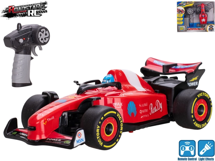 RC formuła Roadstar ze światłami 2,4 GHz czerwona 13,5 cm