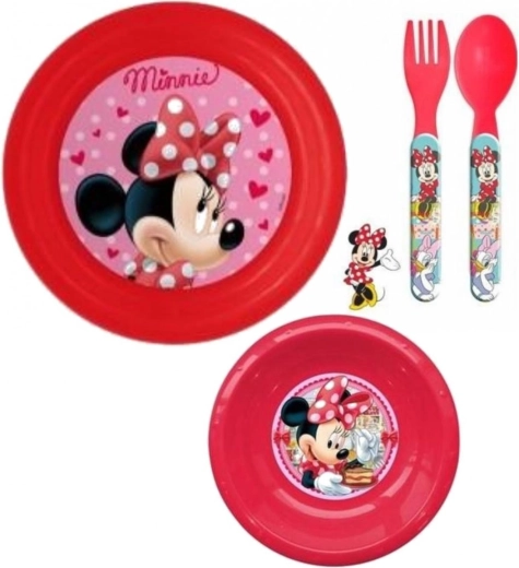 Plastikowy zestaw obiadowy Minnie (3-częściowy) Eli