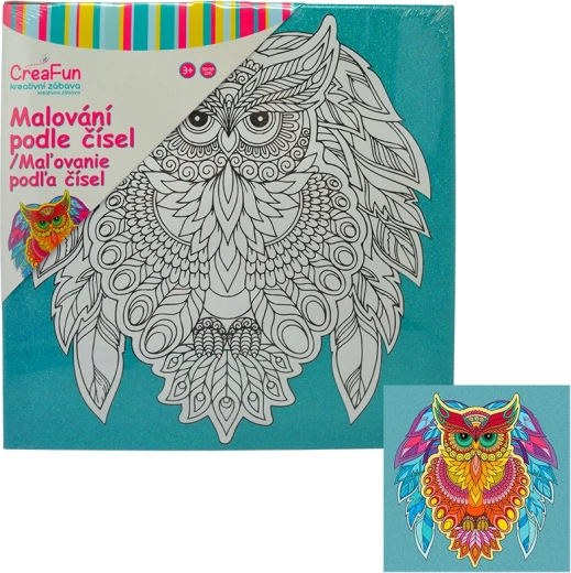 Malowanie na płótnie – sowa mądrości 30 × 30 cm