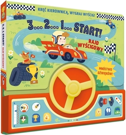 3..2..1..start! Wyścigi rajdowe – książka dźwiękowa z kierownicą