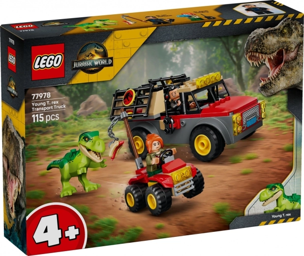 LEGO Jurassic World ciężarówka transportowa z młodym T. rexem