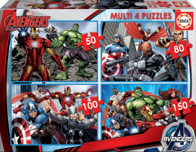 Educa Dziecięce Puzzle Avengers 4w1