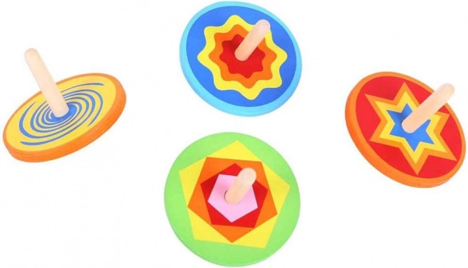 Drewniany kolorowy bączek Bigjigs Toys