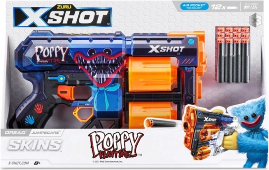 X-SHOT Skins Dread Jumpscare – piankowy pistolet na strzałki (12 strzałek)
