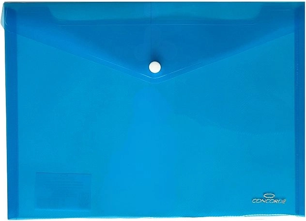 Teczki na dokumenty CONCORDE z napem A4 – przezroczysty niebieski