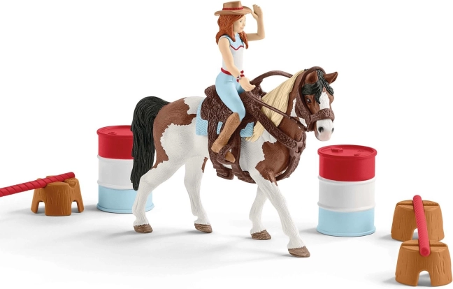 Schleich Horse Club – zachodni zestaw jeździecki Hannah – barrel racing set