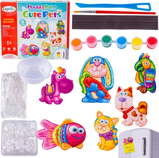 Kreatywny zestaw do tworzenia magnesów i odlewów DIY Cute Pets (urocze zwierzątka)