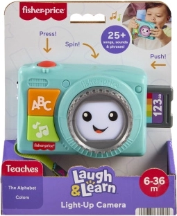 Fisher-Price interaktywny świecący aparat fotograficzny dla dzieci (czeski/słowacki/angielski/węgierski/polski)