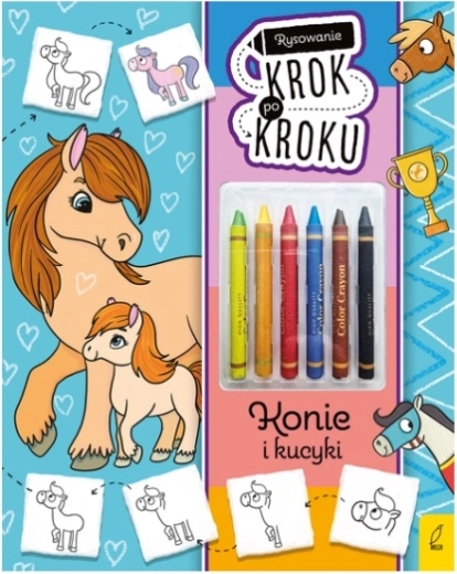 Rysowanie krok po kroku: Konie i kucyki z kredkami