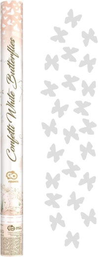 Pneumatyczne konfetti białe motylki – papierowe