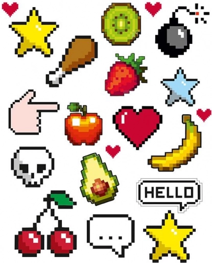 Naklejki Pixels duży arkusz
