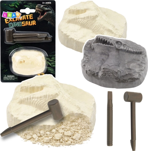 Zestaw archeologiczny – wykopaliska dinozaura w kamieniu z narzędziami