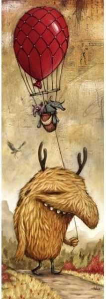 Pionowe puzzle Zozoville: czerwony balon 1000 elementów