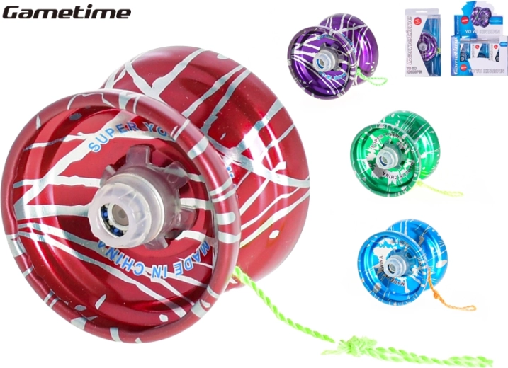 Metalowe jojo Gametime 5,5 cm, mix 4 kolorów, 12 szt. w boxie