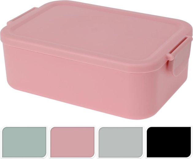 Pudełko śniadaniowe z zatrzaskiem 20 × 14 × 7 cm, mix kolorów