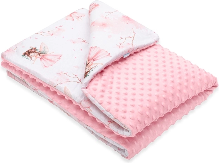 Dziecięcy kocyk z minky z wypełnieniem New Baby Wróżki 80 × 100 cm