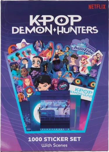Zestaw 1000 naklejek KPop Demon Hunters ze scenami