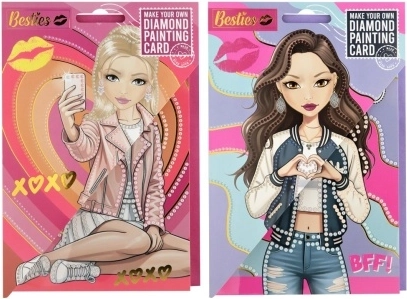 Malowanie diamentami – kartki z życzeniami Besties