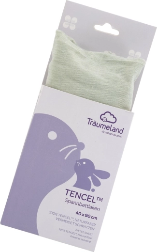 Träumeland prześcieradło z gumką Tencel 40 × 90 cm desert sage