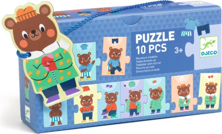 Puzzle Miś się ubiera 10 elementów