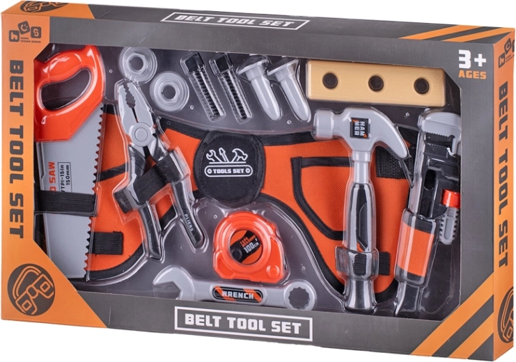 Dziecięcy zestaw narzędzi z paskiem 83 cm – 6 elementów