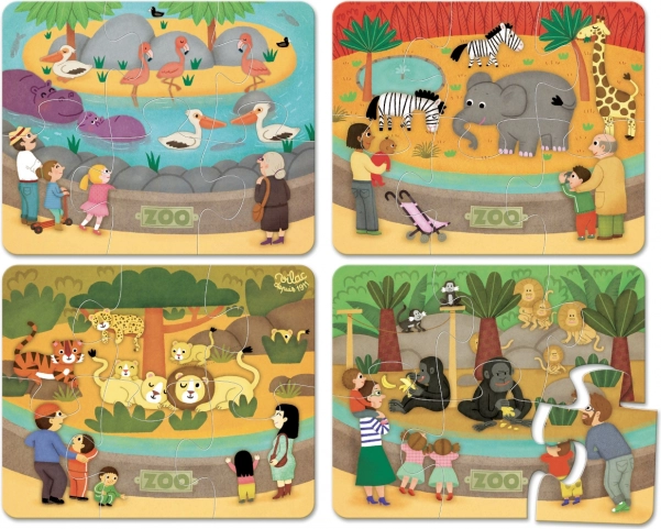 Vilac Drewniane Puzzle Zoo