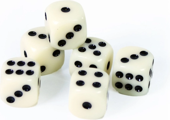 Zestaw kostek do gry - 6 szt.