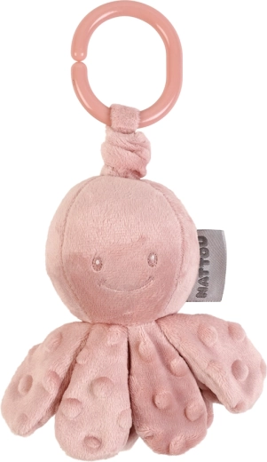 Nattou wibrująca ośmiorniczka na kółku C Lapidou dusty pink 20 cm