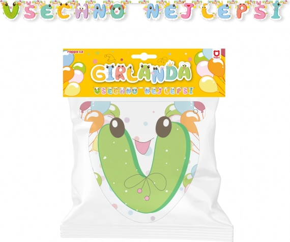 Papierowa girlanda Wszystkiego najlepszego – zielona