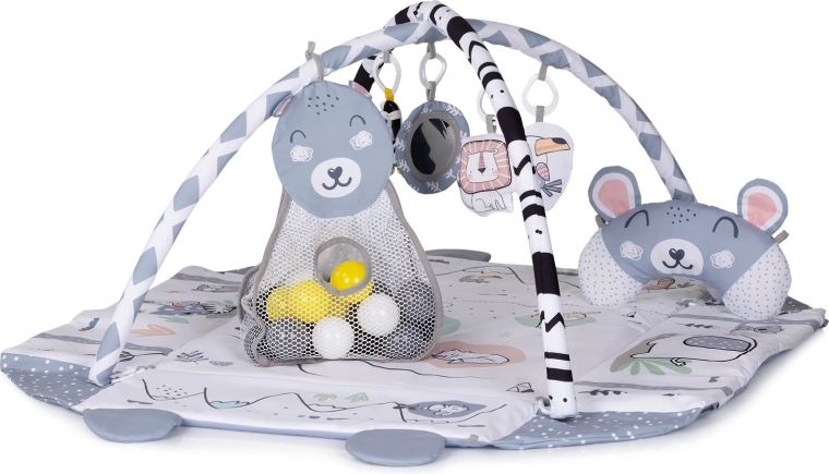 CHIPOLINO mata edukacyjna z piłeczkami 2w1 Fun zone grey