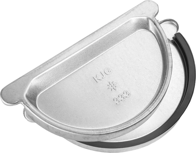 Zaślepka rynny 330 mm z gumową uszczelką, ocynk