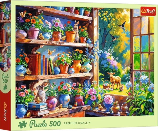 Puzzle Wiosenny poranek w oranżerii 500 elementów TREFL