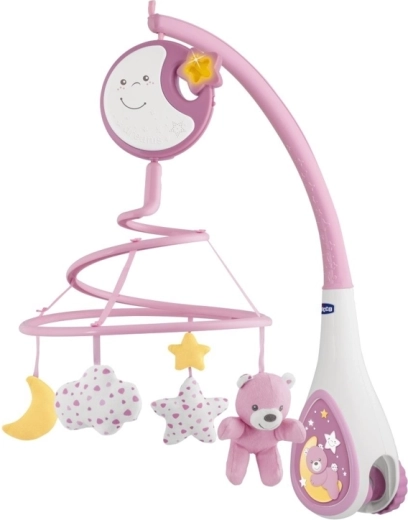 Chicco Next2Dreams 3w1 karuzela muzyczna nad łóżeczko z lampką nocną różowa 0m+