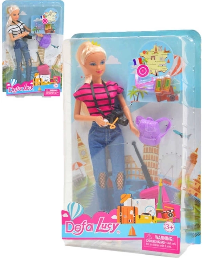 Lalka Defa Lucy podróżniczka z walizką i akcesoriami 29 cm - 1 sztuka