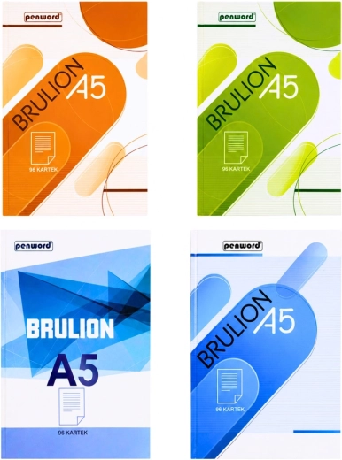 Brulion PENWORD A5, w kratkę z marginesem, 96 kartek – 1 szt.