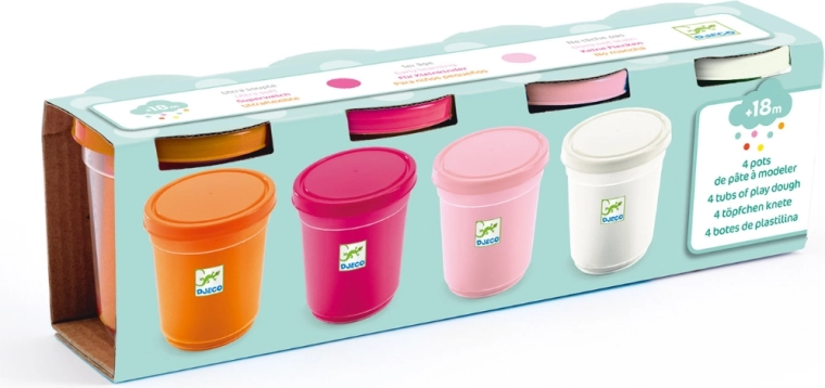 Djeco kolorowa plastelina – 4 pastelowe kolory