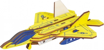 Drewniane puzzle 3D myśliwiec F22 Raptor